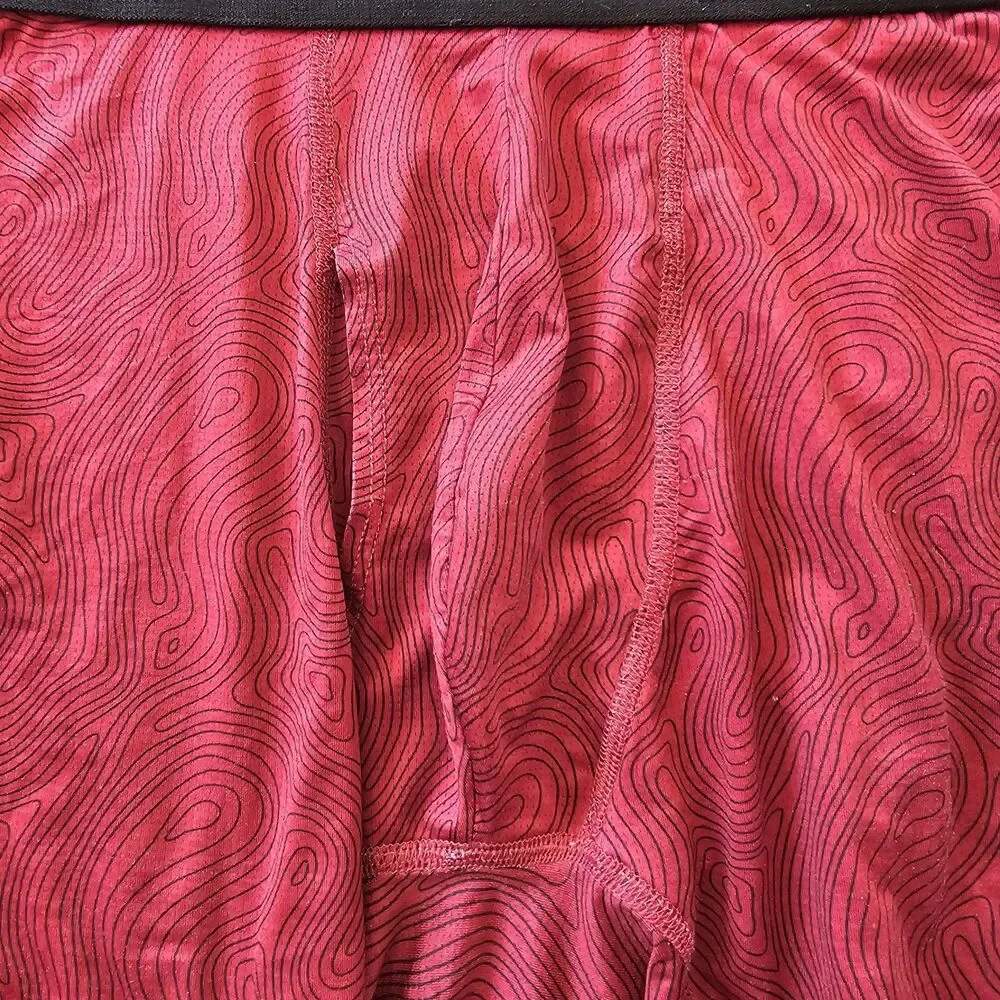 Vintage Athletic Works 9” Red Mesh Stretch Sport Boxer Brief - Sz. Large